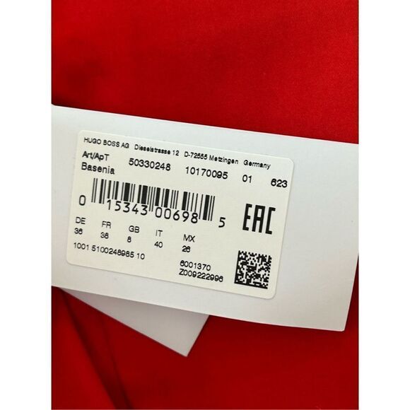 Hugo Boss Basenia Sleeveless Blouse Top Red Women’s Size US 4 NWT - Picture 6 of 8